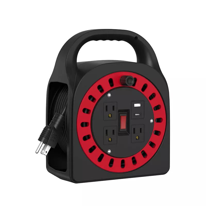 3 çıxış Usb Plastik Kordon çarxı 50ft