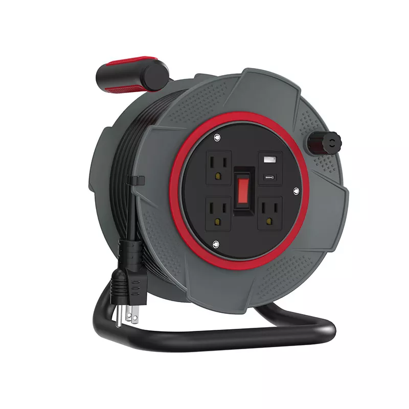 3 çıxış Usb Plastik Kordon çarxı 45ft 3 çıxış Usb Plastik Kordon çarxı 45ft