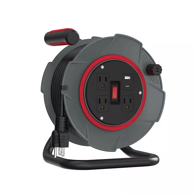 3 çıxış Usb Plastik Kordon çarxı 45ft