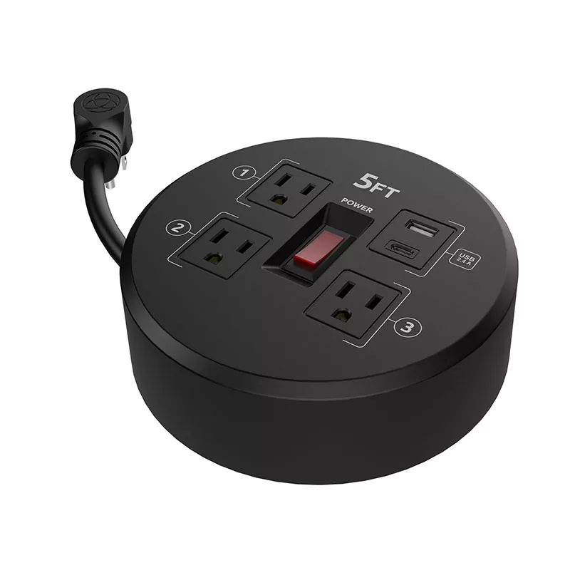 Mini 3 Çıxış Usb2.4a Plastik Kordon çarxı